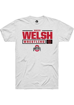 Rocco Welsh Ohio State Buckeyes Rally NIL Stacked Box Short Sleeve T Shirt