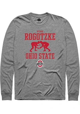 Ryder Rogotzke  Ohio State Buckeyes Graphite Rally NIL Sport Icon Long Sleeve T Shirt