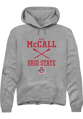 Rylie McCall  Rally Ohio State Buckeyes Mens Graphite NIL Sport Icon Long Sleeve Hoodie