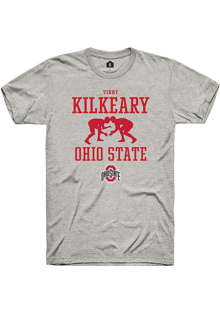 Vinny Kilkeary  Ohio State Buckeyes Ash Rally NIL Sport Icon Short Sleeve T Shirt