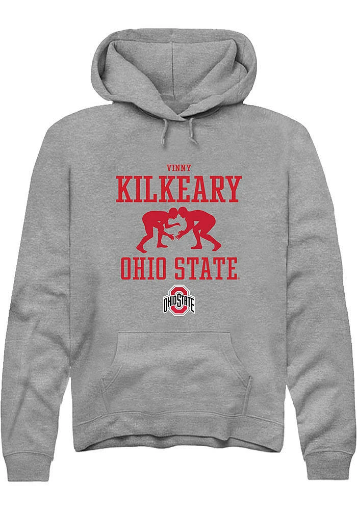 Vinny Kilkeary  Rally Ohio State Buckeyes Mens Graphite NIL Sport Icon Long Sleeve Hoodie