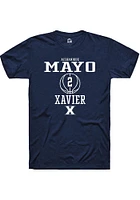 Aizhanique Mayo  Xavier Musketeers Navy Blue Rally NIL Sport Icon Short Sleeve T Shirt