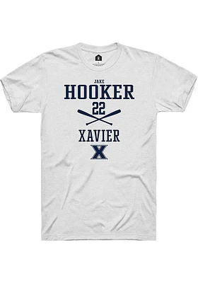 Jake Hooker  Xavier Musketeers White Rally NIL Sport Icon Short Sleeve T Shirt