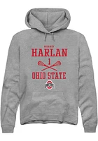 Delaney Harlan  Rally Ohio State Buckeyes Mens Graphite NIL Sport Icon Long Sleeve Hoodie