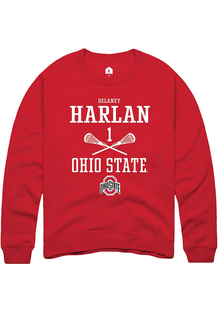 Delaney Harlan Rally Ohio State Buckeyes Mens NIL Sport Icon Long Sleeve Crew Sweatshirt