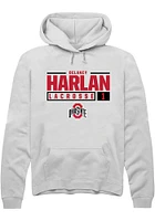 Delaney Harlan Rally Ohio State Buckeyes Mens NIL Stacked Box Long Sleeve Hoodie