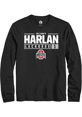 Delaney Harlan Ohio State Buckeyes Rally NIL Stacked Box Long Sleeve T Shirt