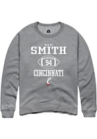 Keilan Smith  Rally Cincinnati Bearcats Mens Graphite NIL Sport Icon Long Sleeve Crew Sweatshirt