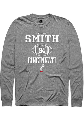 Keilan Smith  Cincinnati Bearcats Graphite Rally NIL Sport Icon Long Sleeve T Shirt