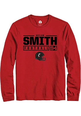 Keilan Smith Cincinnati Bearcats Rally NIL Stacked Box Long Sleeve T Shirt