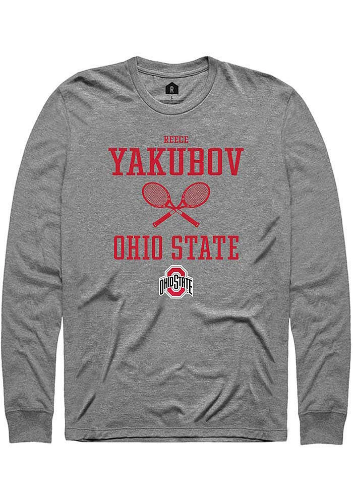 Reece Yakubov  Ohio State Buckeyes Graphite Rally NIL Sport Icon Long Sleeve T Shirt