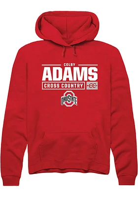 Colby Adams Rally Ohio State Buckeyes Mens NIL Stacked Box Long Sleeve Hoodie