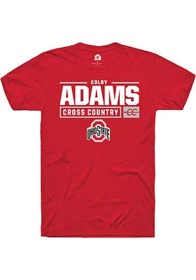 Colby Adams Ohio State Buckeyes Rally NIL Stacked Box Short Sleeve T Shirt