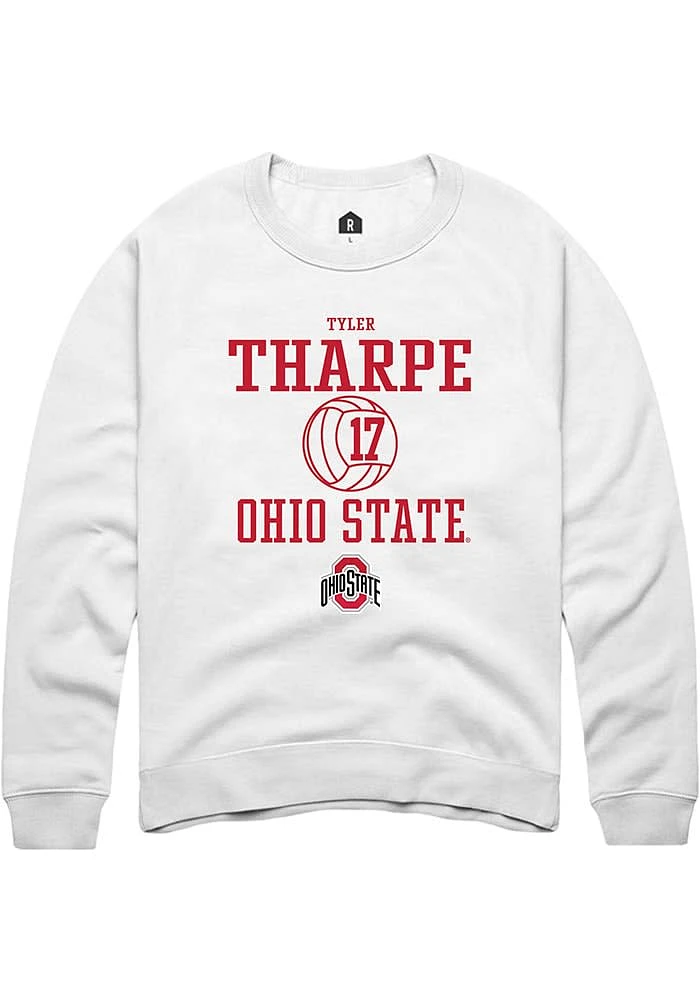 Tyler Tharpe Rally Ohio State Buckeyes Mens NIL Sport Icon Long Sleeve Crew Sweatshirt