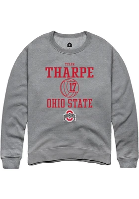 Tyler Tharpe  Rally Ohio State Buckeyes Mens Graphite NIL Sport Icon Long Sleeve Crew Sweatshirt