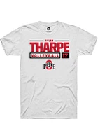 Tyler Tharpe Ohio State Buckeyes Rally NIL Stacked Box Short Sleeve T Shirt