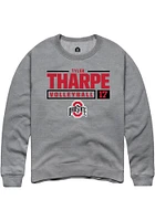 Tyler Tharpe  Rally Ohio State Buckeyes Mens Graphite NIL Stacked Box Long Sleeve Crew Sweatshir..