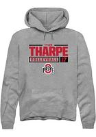 Tyler Tharpe  Rally Ohio State Buckeyes Mens Graphite NIL Stacked Box Long Sleeve Hoodie