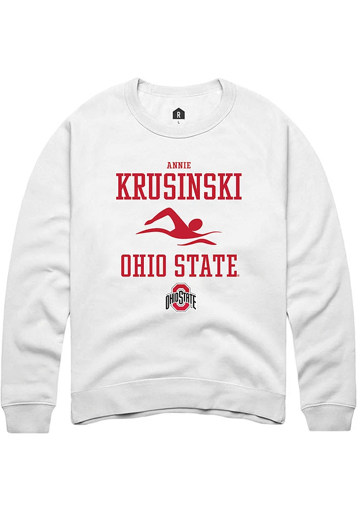 Annie Krusinski Rally Ohio State Buckeyes Mens NIL Sport Icon Long Sleeve Crew Sweatshirt