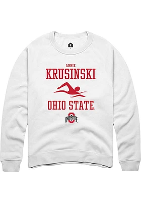 Annie Krusinski Rally Ohio State Buckeyes Mens NIL Sport Icon Long Sleeve Crew Sweatshirt