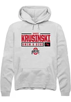 Annie Krusinski Rally Ohio State Buckeyes Mens NIL Stacked Box Long Sleeve Hoodie