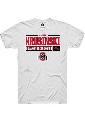 Annie Krusinski Ohio State Buckeyes Rally NIL Stacked Box Short Sleeve T Shirt