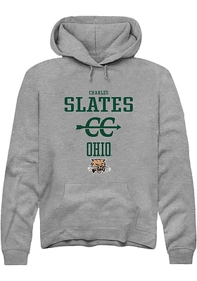 Charles Slates  Rally Ohio Bobcats Mens Graphite NIL Sport Icon Long Sleeve Hoodie