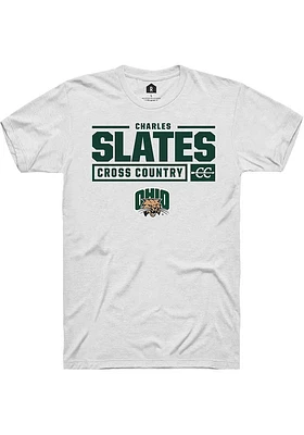 Charles Slates Ohio Bobcats Rally NIL Stacked Box Short Sleeve T Shirt