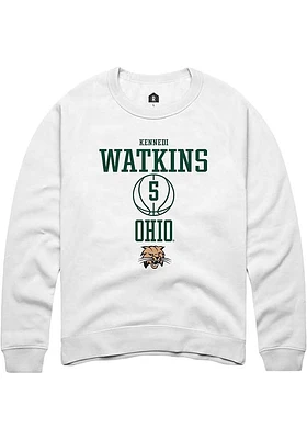 Kennedi Watkins Rally Ohio Bobcats Mens NIL Sport Icon Long Sleeve Crew Sweatshirt