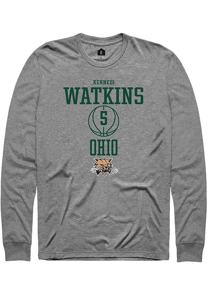 Kennedi Watkins  Ohio Bobcats Graphite Rally NIL Sport Icon Long Sleeve T Shirt