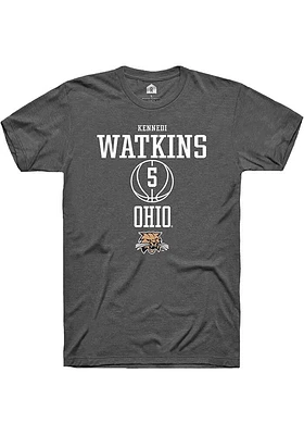 Kennedi Watkins  Ohio Bobcats Dark Grey Rally NIL Sport Icon Short Sleeve T Shirt