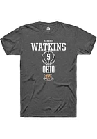 Kennedi Watkins  Ohio Bobcats Dark Grey Rally NIL Sport Icon Short Sleeve T Shirt