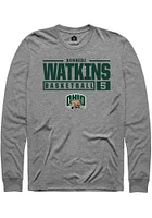 Kennedi Watkins Ohio Bobcats Rally NIL Stacked Box Long Sleeve T Shirt