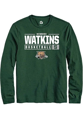 Kennedi Watkins Ohio Bobcats Rally NIL Stacked Box Long Sleeve T Shirt