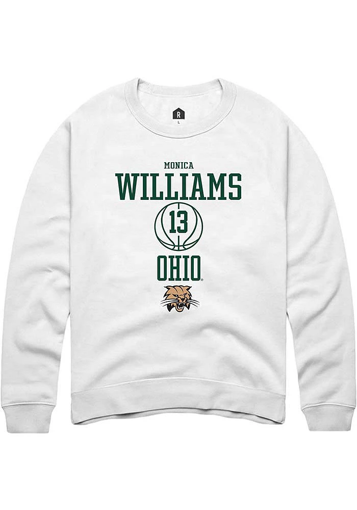 Monica Williams Rally Ohio Bobcats Mens NIL Sport Icon Long Sleeve Crew Sweatshirt