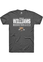 Monica Williams  Ohio Bobcats Dark Grey Rally NIL Stacked Box Short Sleeve T Shirt