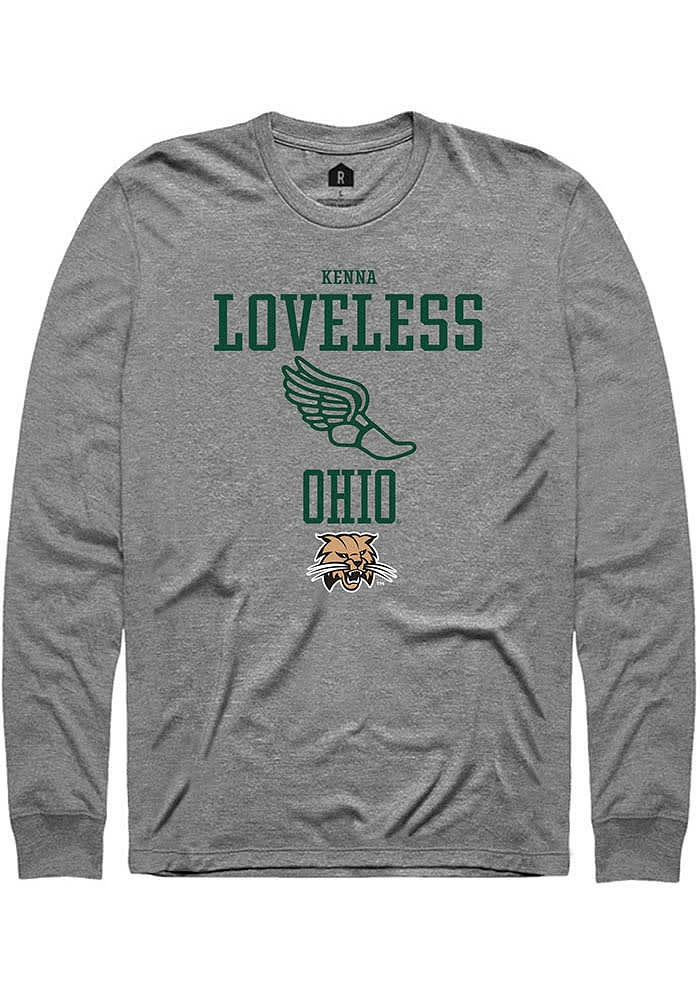 Kenna Loveless  Ohio Bobcats Graphite Rally NIL Sport Icon Long Sleeve T Shirt