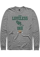 Kenna Loveless  Ohio Bobcats Graphite Rally NIL Sport Icon Long Sleeve T Shirt