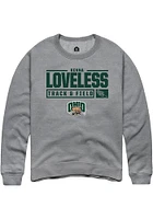 Kenna Loveless  Rally Ohio Bobcats Mens Graphite NIL Stacked Box Long Sleeve Crew Sweatshirt