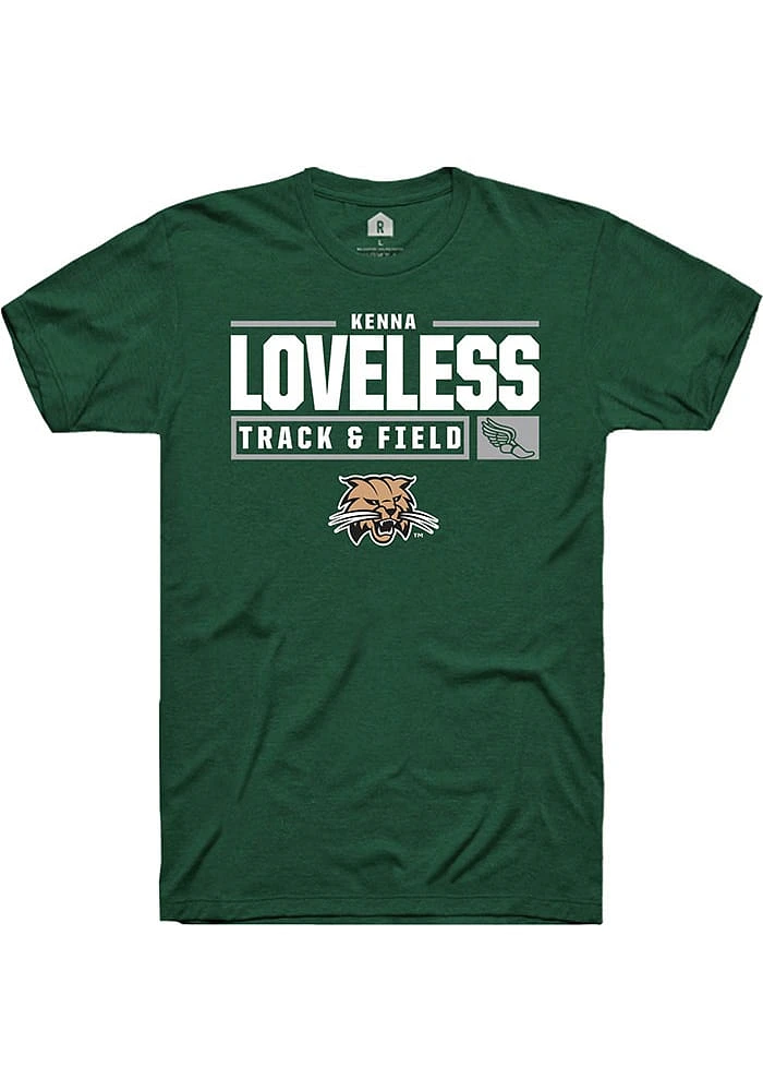 Kenna Loveless Ohio Bobcats Rally NIL Stacked Box Short Sleeve T Shirt