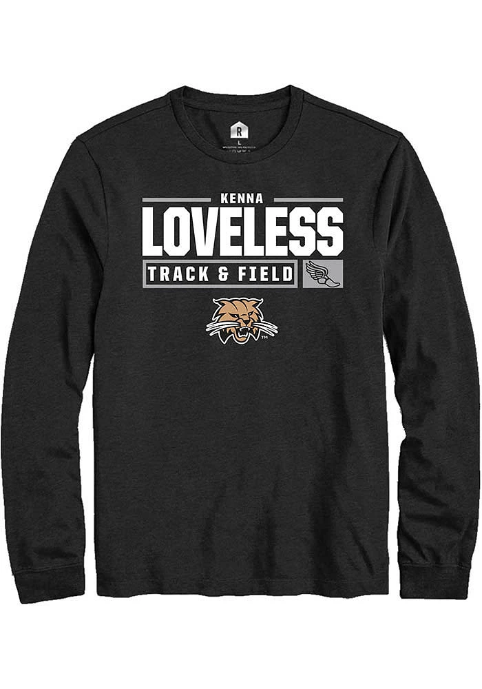 Kenna Loveless Ohio Bobcats Rally NIL Stacked Box Long Sleeve T Shirt