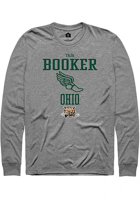 Taja Booker  Ohio Bobcats Graphite Rally NIL Sport Icon Long Sleeve T Shirt