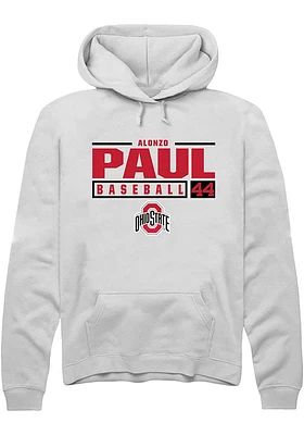 Alonzo Paul Rally Ohio State Buckeyes Mens NIL Stacked Box Long Sleeve Hoodie