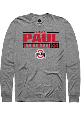 Alonzo Paul Ohio State Buckeyes Rally NIL Stacked Box Long Sleeve T Shirt