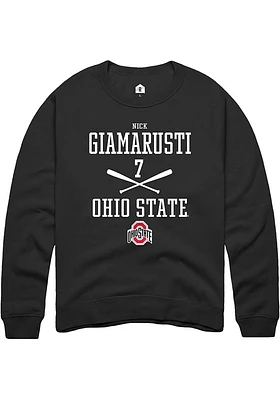 Nick Giamarusti Rally Ohio State Buckeyes Mens NIL Sport Icon Long Sleeve Crew Sweatshirt