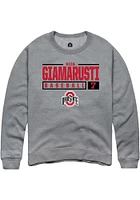 Nick Giamarusti Rally Ohio State Buckeyes Mens NIL Stacked Box Long Sleeve Crew Sweatshirt