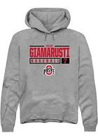 Nick Giamarusti  Rally Ohio State Buckeyes Mens Graphite NIL Stacked Box Long Sleeve Hoodie