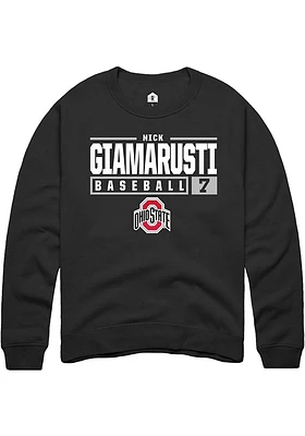 Nick Giamarusti Rally Ohio State Buckeyes Mens NIL Stacked Box Long Sleeve Crew Sweatshir