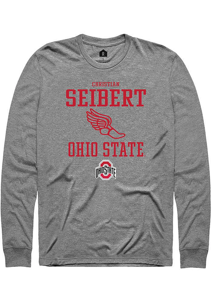 Christian Seibert  Ohio State Buckeyes Graphite Rally NIL Sport Icon Long Sleeve T Shirt