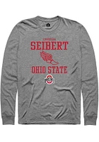 Christian Seibert  Ohio State Buckeyes Graphite Rally NIL Sport Icon Long Sleeve T Shirt